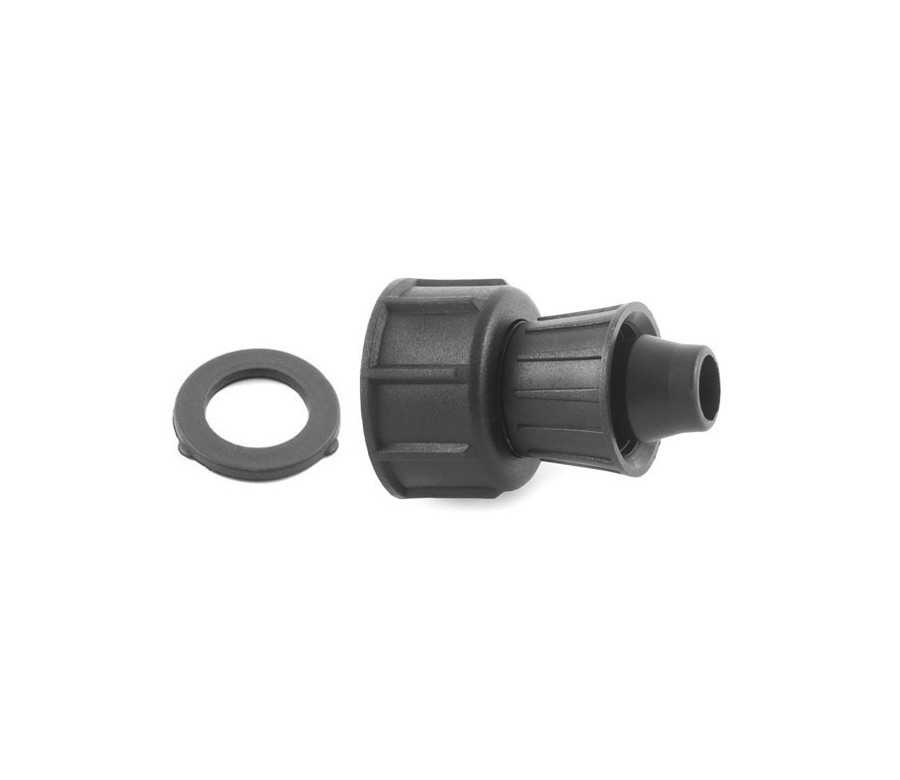 Female fitting with swivel nut