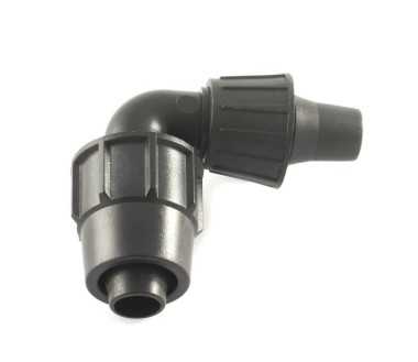 90° elbow adaptor, from PN4-PN6* LD PE pipe